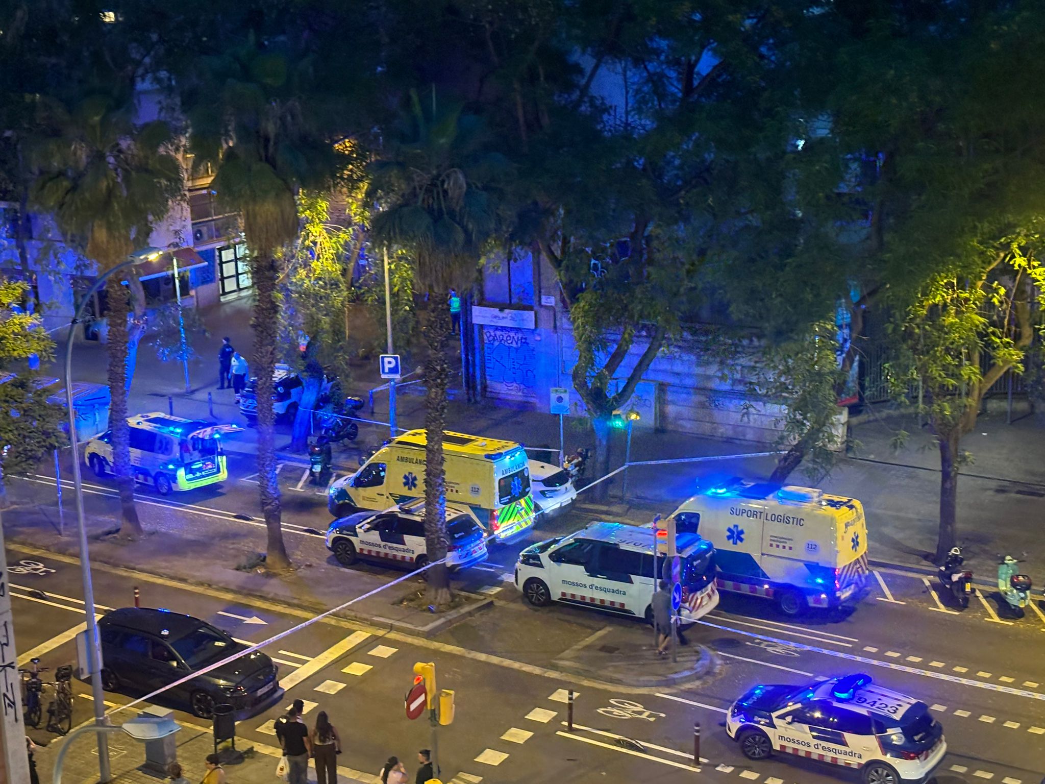 cotxes de policia al carrer