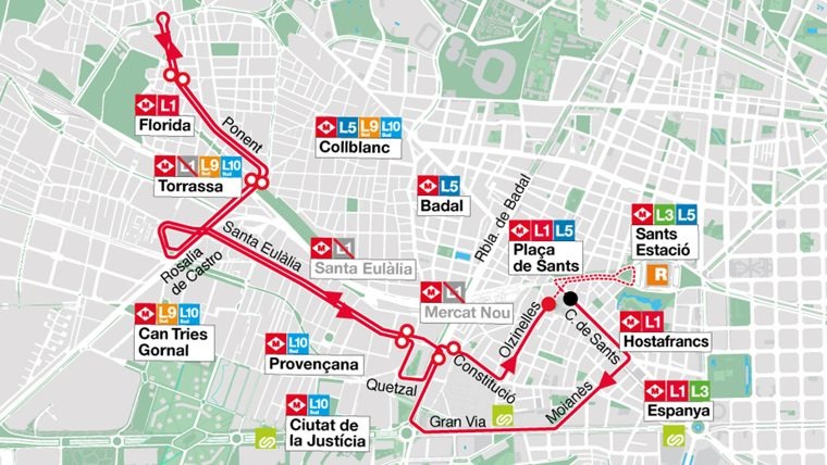 Ruta alternativa tall L1